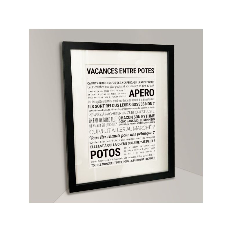 Affiche - Vacances Entre Potes - Affiche Encadrée - Tout est dit