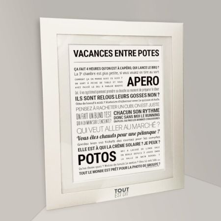 Affiche - Vacances Entre Potes - Affiche Encadrée - Tout est dit