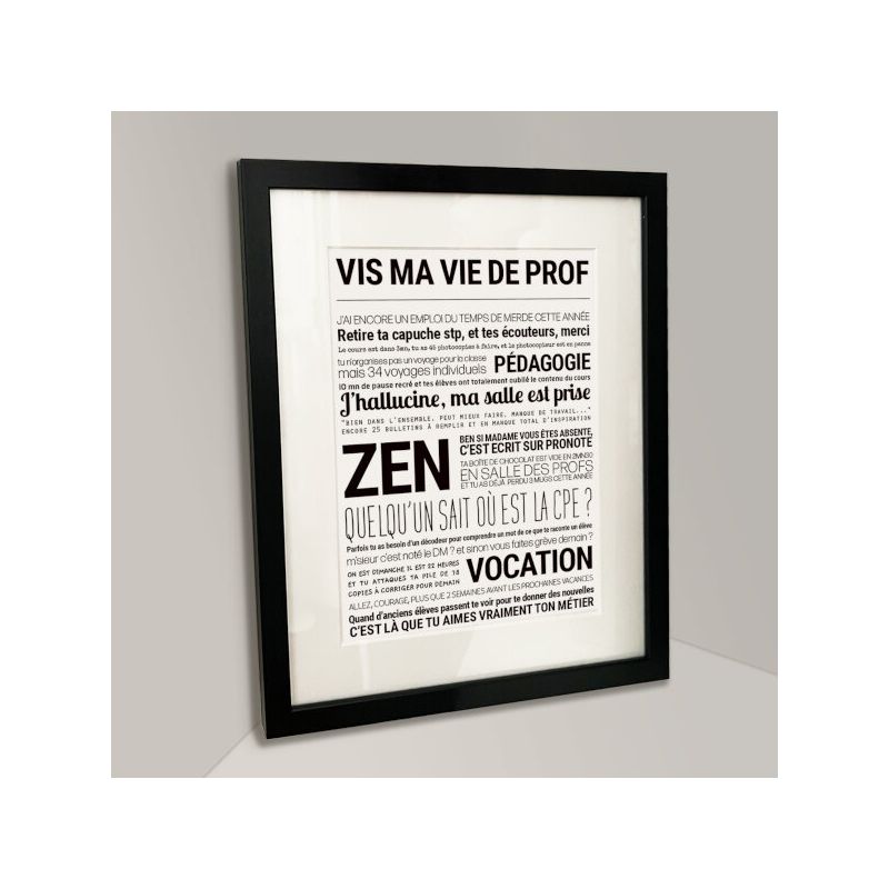 Affiche - Vis Ma Vie De Prof - Affiche Encadrée - Tout est dit