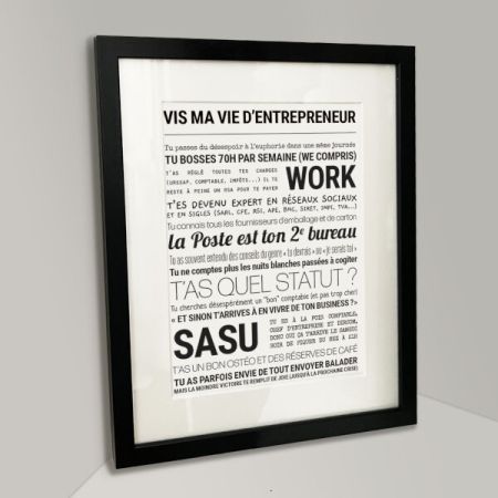 Affiche - Vis Ma Vie D'entrepreneur - Affiche Encadrée - Tout est dit
