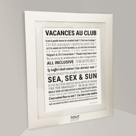 Affiche - Les vacances au club - Tout est dit