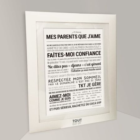 Affiche - Mes Parents (Darons) Que J'aime - Tout est dit