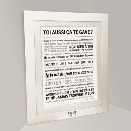 Affiche - Toi aussi ça te gave - Tout est dit