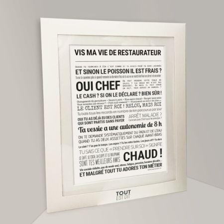 Affiche - Vis Ma Vie De Restaurateur - Tout est dit