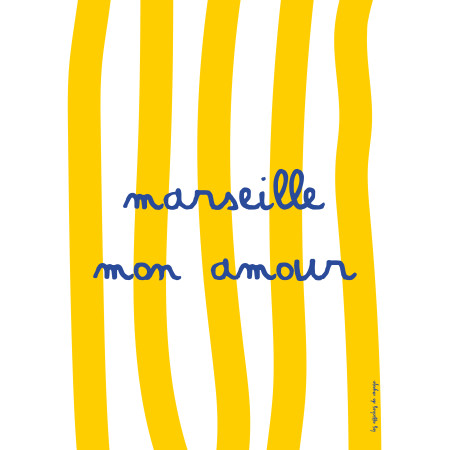 Affiche Maison Landolfi - Affiche Marseille mon amour par Les Affiches de voyage 30x40 cm