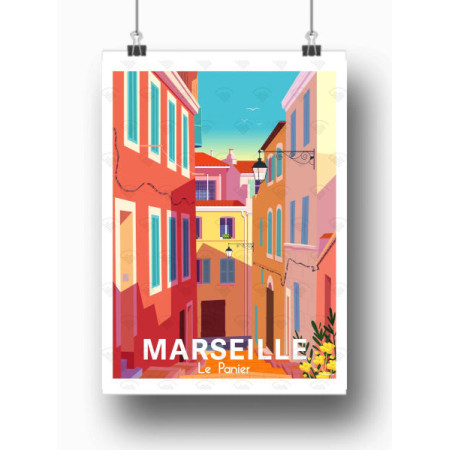 Affiche Maison Landolfi - Le Panier par Delerue 30x40 cm | L’Ornithorynque Marseille