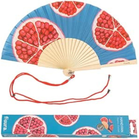 Eventail Wood & Textile - Pomegranate Grenade - Fisura