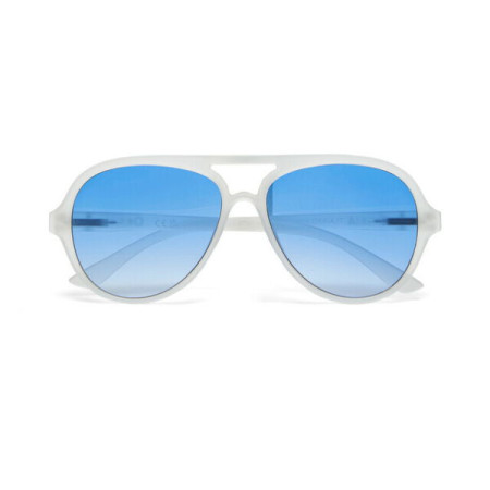 Lunettes de soleil ALESSIO Goccia - Monture Soft Touch – Col. Transparent White – Okkia - Piu Forty