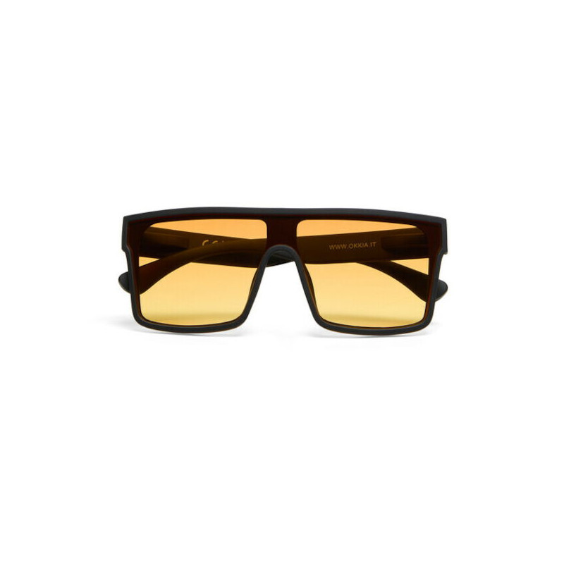 Lunettes de soleil TOKYO – Monture Soft Touch – Col: BLACK - Lens Orange – Okkia - Piu Forty
