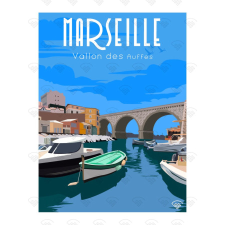 Carte Postale A6 Maison Landolfi - Marseille - Vallon des Auffes