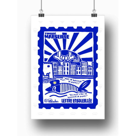 LANDOLFI PETITE TOULON TIMBRE MARSEILLE - LETTRE ENSOLEILL2E 30x40