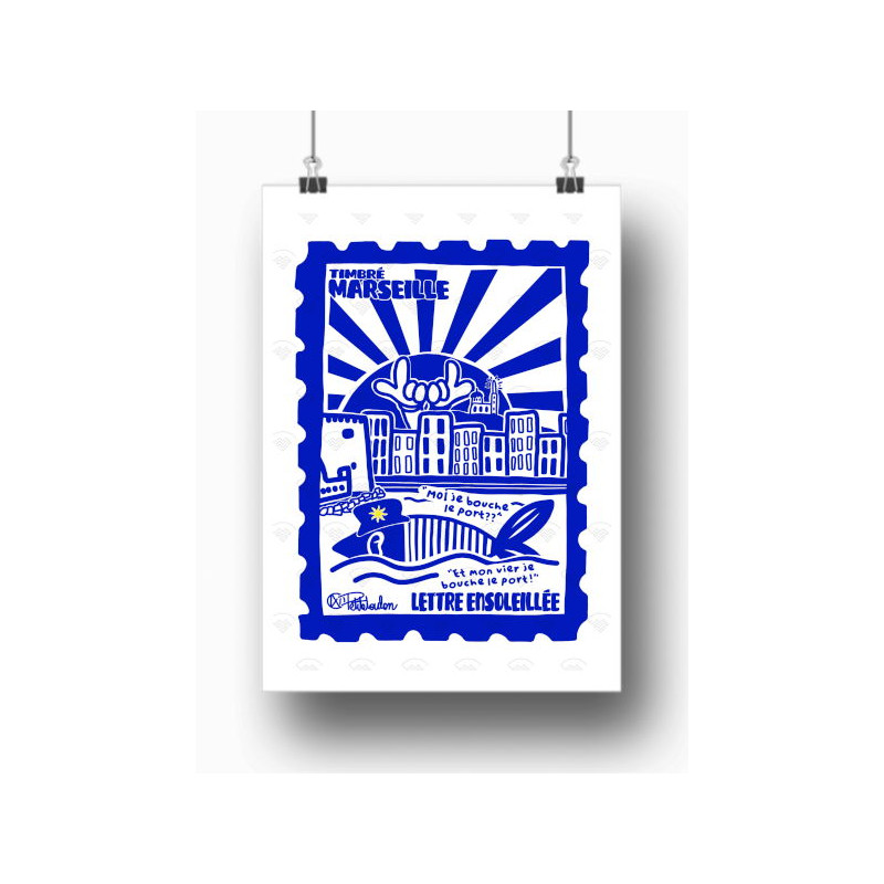 LANDOLFI PETITE TOULON TIMBRE MARSEILLE - LETTRE ENSOLEILL2E 30x40