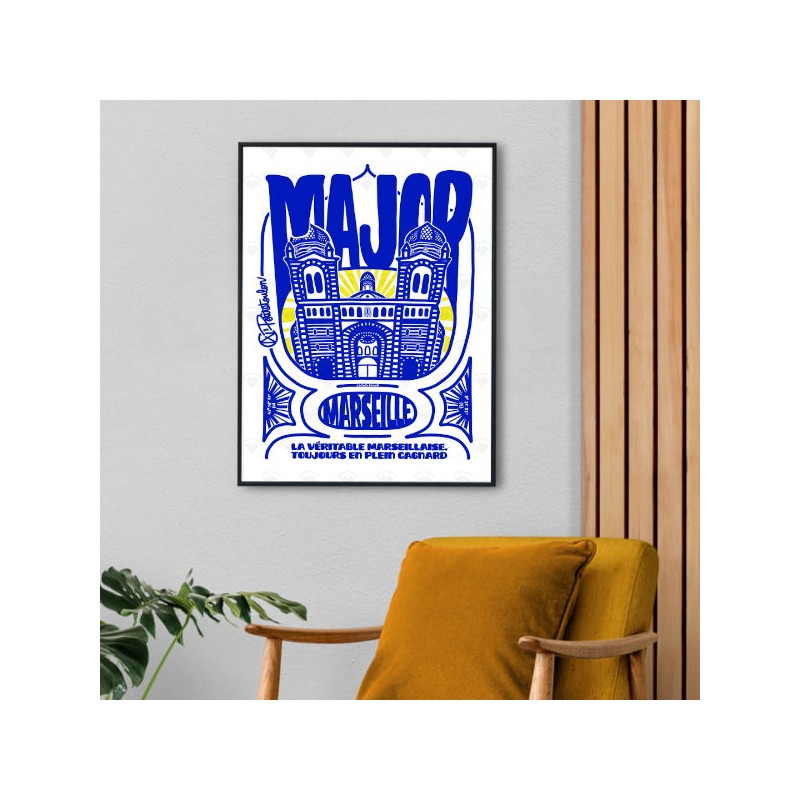 Affiche Maison Landolfi - Marseille - Vallon des Auffes 30x40 cm