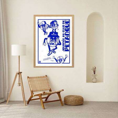 Affiche Maison Landofli - Club Pétanque - Petite Toulon - 30x40cm