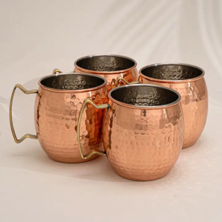 Gobelet à Moscow Mule en cuivre pur martelé - Ayurveda Specialist B.V. - Ayurveda Specialist B.V.