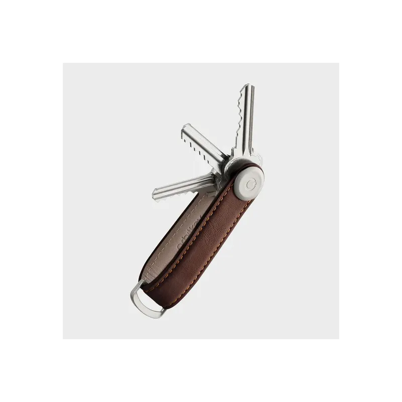 Key Organiser Leather - Espresso with Brown Stitching - Orbitkey