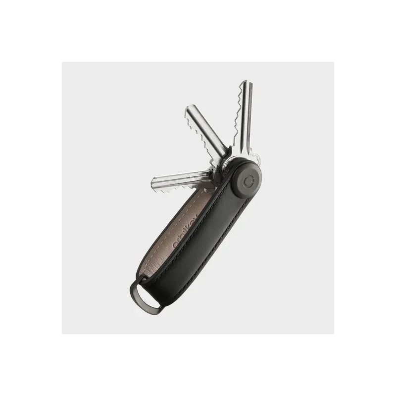 Key Organiser Leather -Black with Black Stitching - Orbitkey