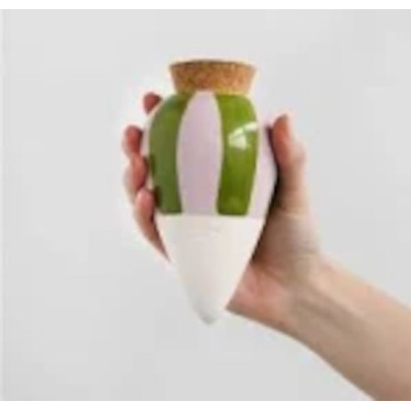 Diffuseur d’eau Olla Hydratante Rayé Vert et Lilas - Pepin