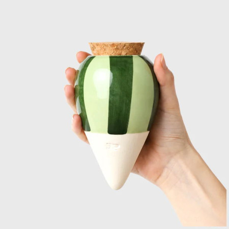 Diffuseur d’eau Olla Hydratante Vert Rayures Vertes - Pepin