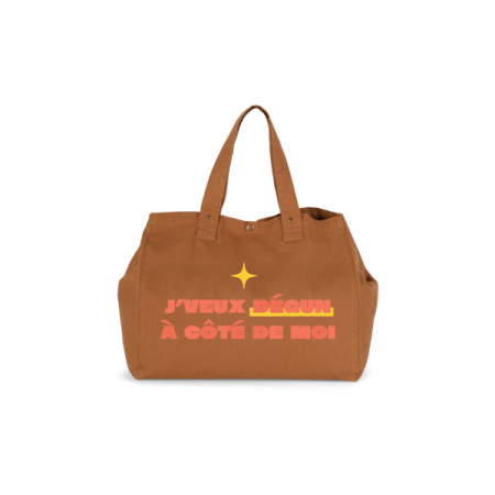 Sac cabas à pressions J'Veux Dégun à coté de moi - L'Ornithorynque