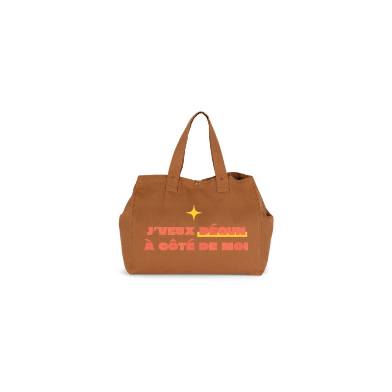 Sac cabas à pressions J'Veux Dégun à coté de moi - L'Ornithorynque
