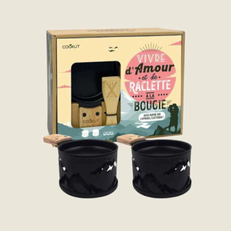 Coffret Raclette à la bougie - Montagne - NOIR - Cookut