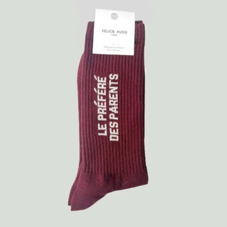 Chaussettes Le préféré des parents Bordeaux40/45 - Félicie Aussi