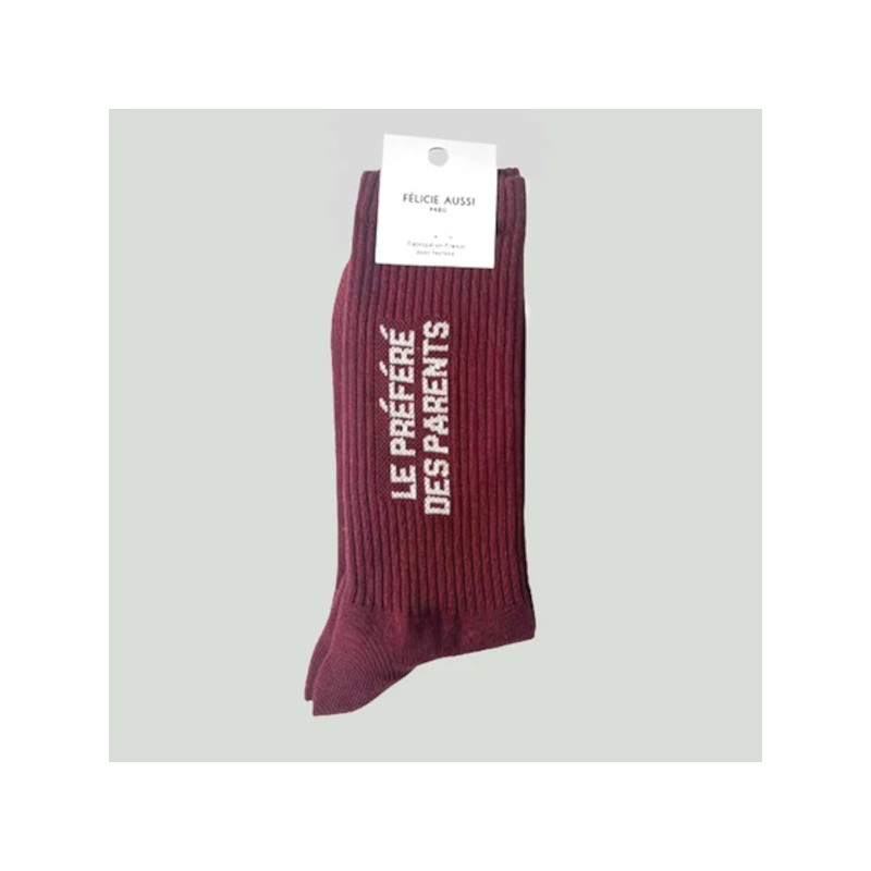 Chaussettes Le préféré des parents Bordeaux40/45 - Félicie Aussi