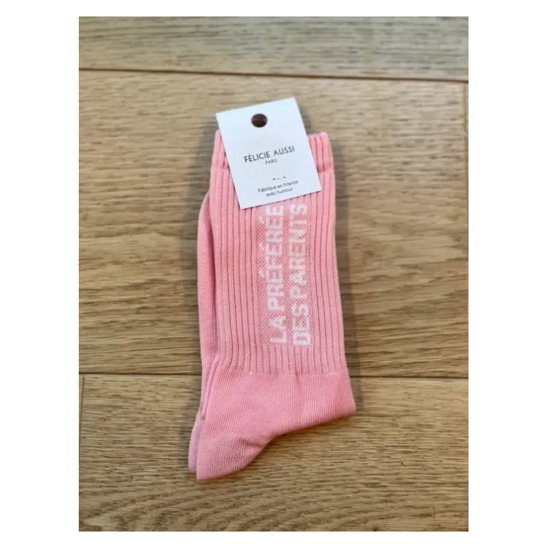 Chaussettes La préférée des parents Rose 36/40 - Félicie Aussi