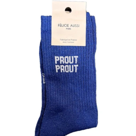 Chaussettes Prout prout Paillettes bleues 36/40 - Félicie Aussi
