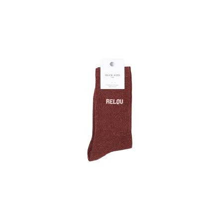 Chaussettes Relou Paillettes rouille 36/40 - Félicie Aussi
