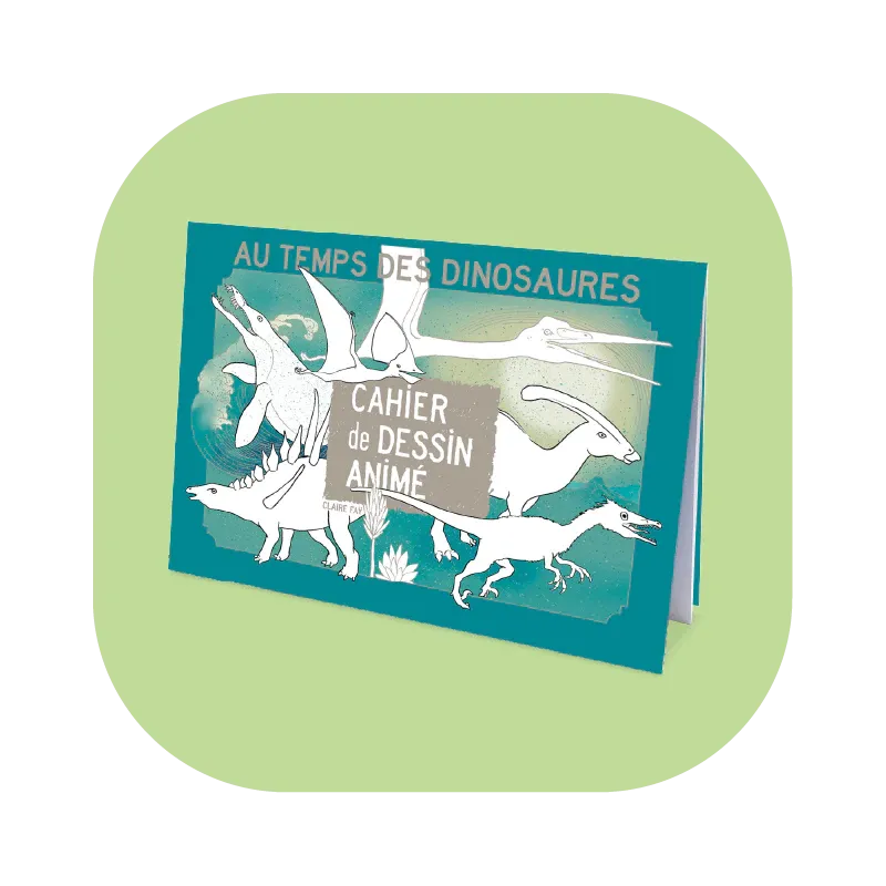 Cahier de dessins animés Les Dinosaures - Blink Book