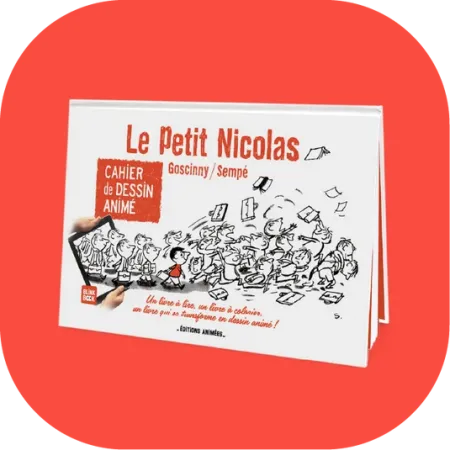LE PETIT NICOLAS - 16 animations couverture cartonnée rigide format A4 - Blink Book