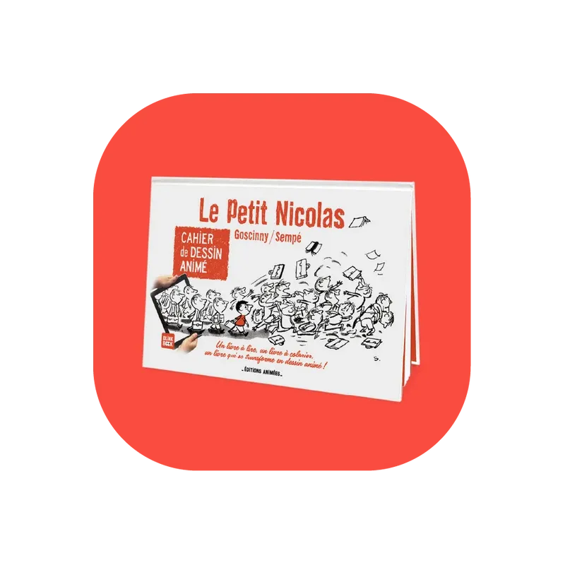 LE PETIT NICOLAS - 16 animations couverture cartonnée rigide format A4 - Blink Book