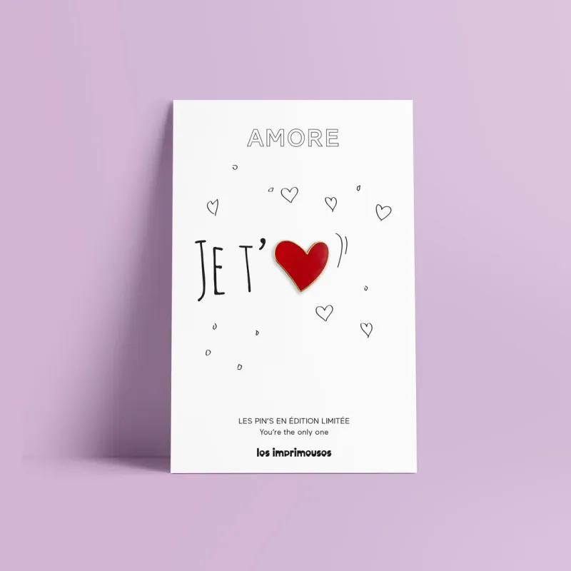 Pin’s Amore - Cœur rouge - Les Imprimeuses
