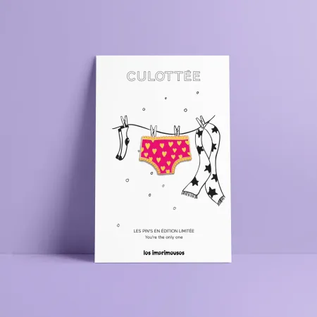 Pin’s Culottée - L’accessoire qui ose - Rose - Les Imprimeuses