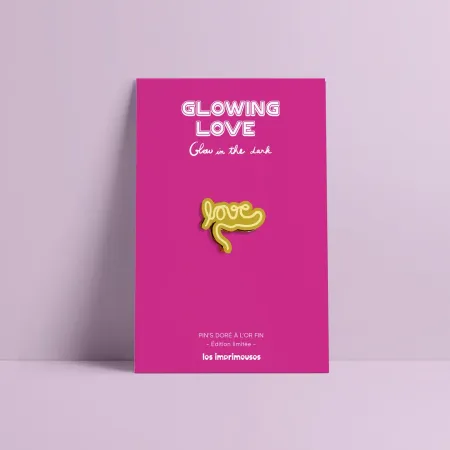 Pin's Glowing Love - Love phosphorescent - Les Imprimeuses