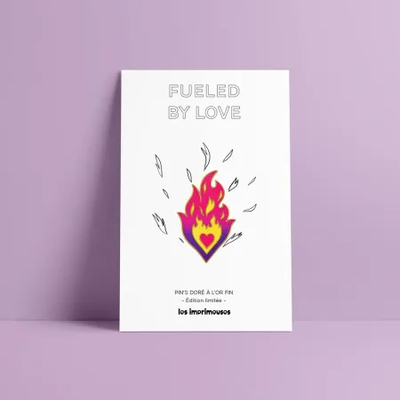 Pin's Cœur Flamme - Fueled by love - Les Imprimeuses