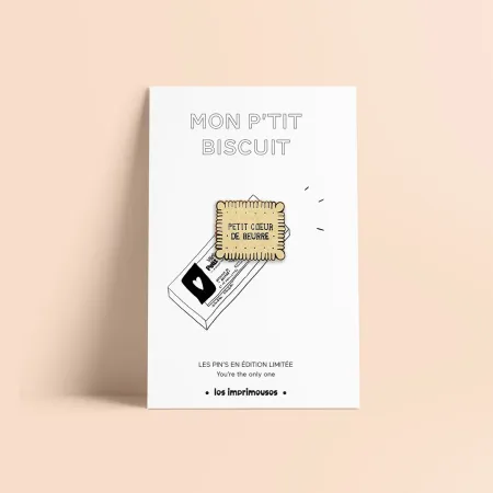 Pin’s Petit cœur de beurre – Mon p’tit biscuit - Les Imprimeuses