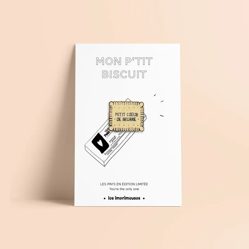 Pin’s Petit cœur de beurre – Mon p’tit biscuit - Les Imprimeuses