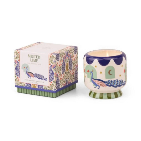 Bougie - A Dopo 226g Peacock Ceramic Candle - Misted Lime - Paddywax