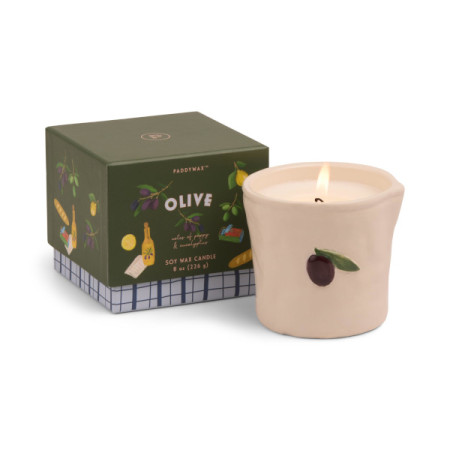 Bougie - Bistro 226g Olive Ceramic Candle - Fig & Olive - Paddywax