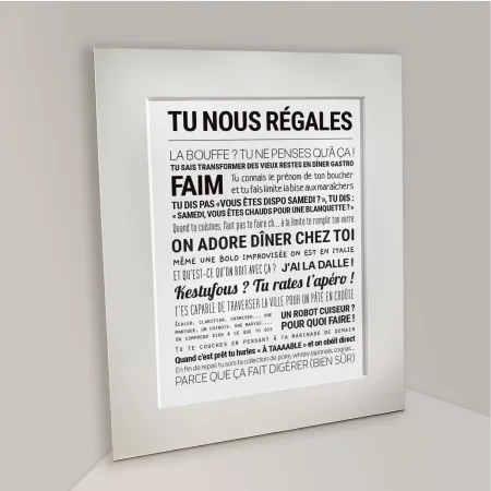 Affiche - Tu nous régales - Affiche seule - Tout est dit