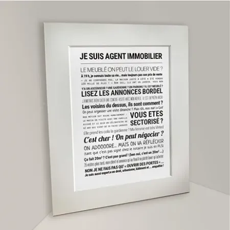 Affiche - Je suis agent immobilier - Affiche seule - Tout est dit
