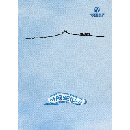 Skyline - Marseille x Olympique de Marseille - Noir - (125cm) - The Line - Nouveau logo OM 2026