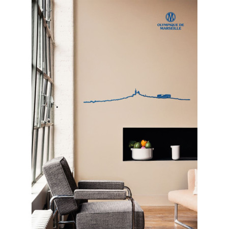 Skyline - Marseille x Olympique de Marseille - Bleue - (125cm) - The Line - Nouveau logo OM 2026